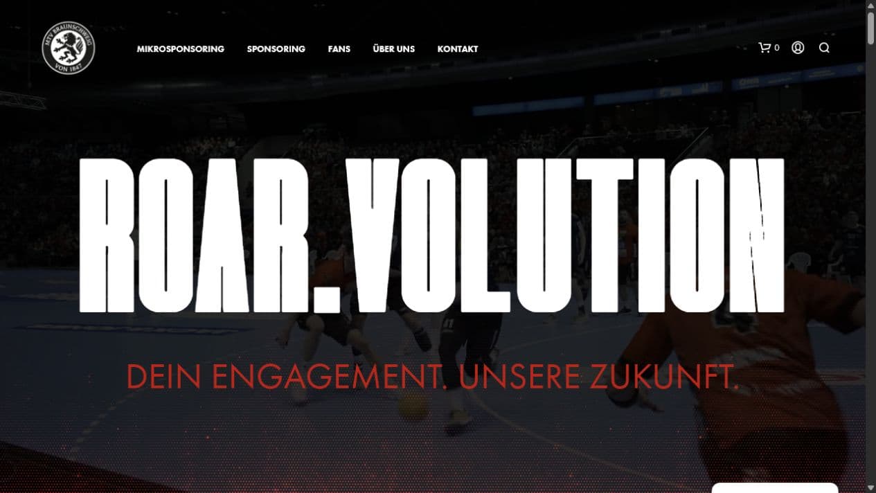 Tatsächliche Projektansicht: Der Mikrosponsoring-Shop für MTV Braunschweig, Juli 2026